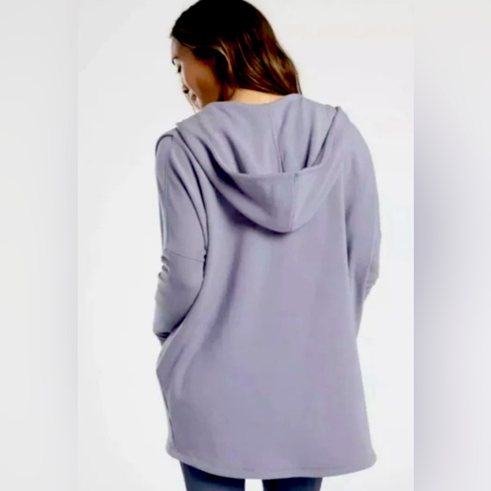 Athleta Purana wrap hooded sweatshirt Large lavender